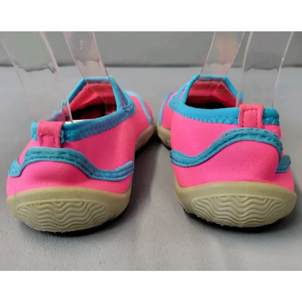 Athletic Works Water Shoes Girls Youth 11-12 Mesh Soft Bright Pink Blue Fast Dry
